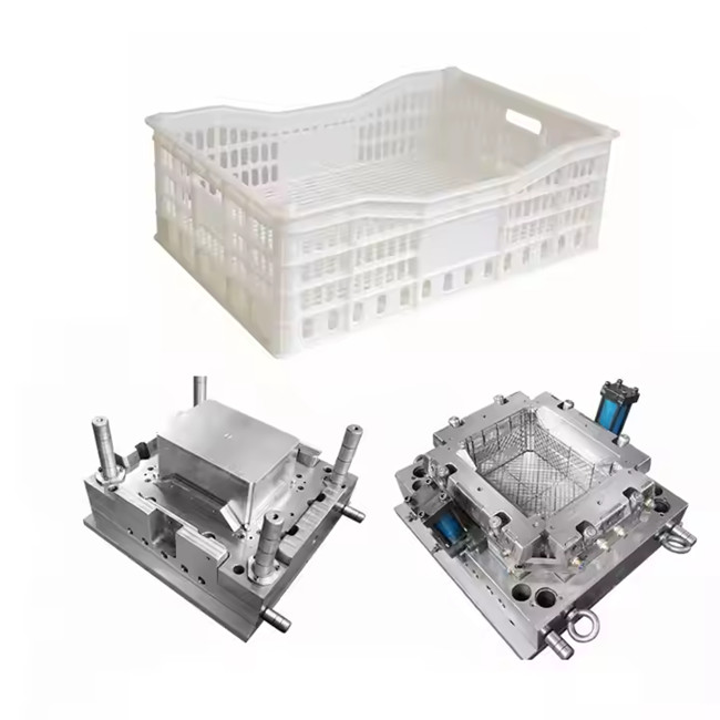 Custom Semi Full Auto Custom Plastic Injection Machine Crate Molding