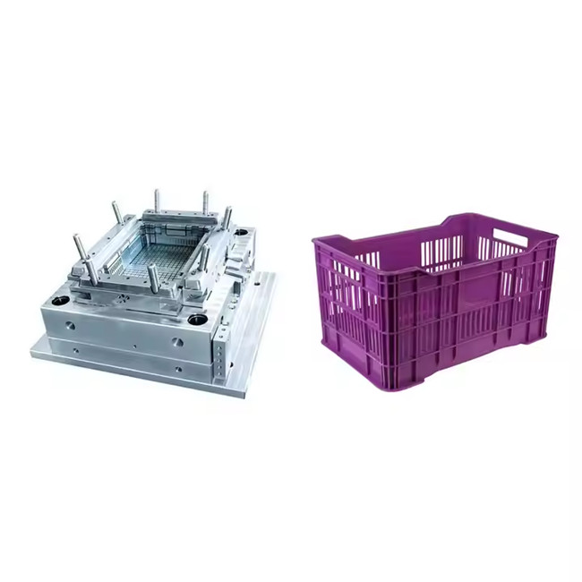 Plastic Injection Mould Agricultural Fruit and Vegetable Wine Milk Crate Mold Plastic Basket Mould