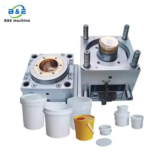Plastic Injection Paint Bucket Mould with Handle Lid
