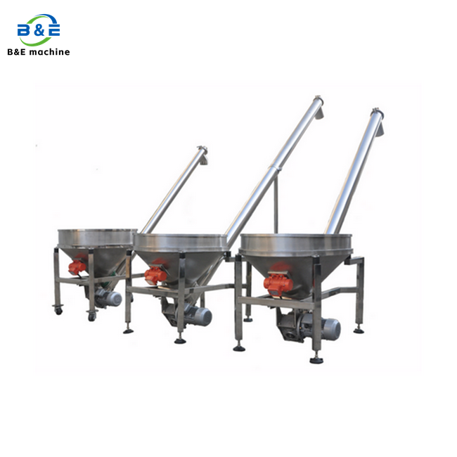Stainless Steel Automatic Powder Flour Auger Screw Conveyor Hopper Powder Feeder Elevator Machine